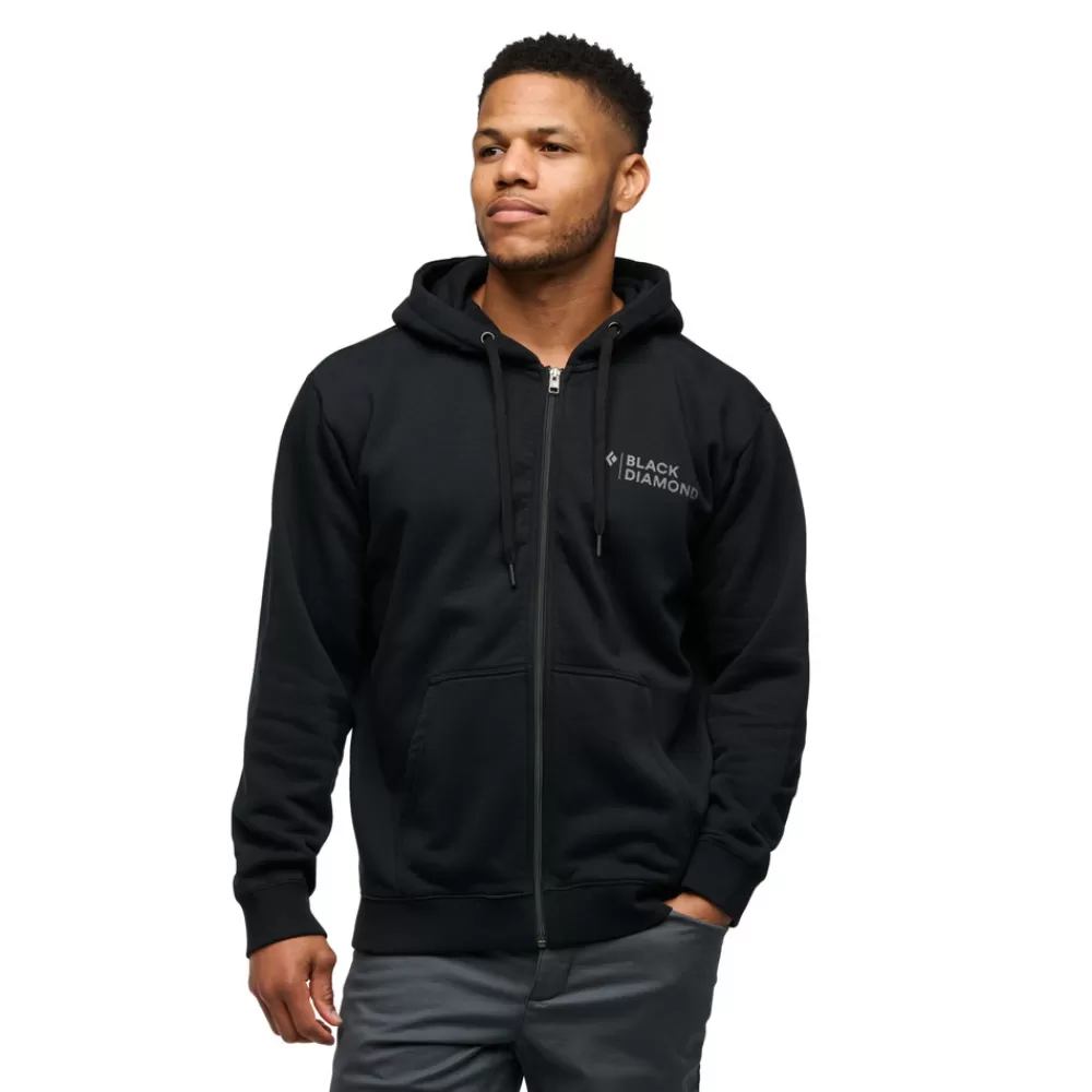 Men's Mini Stacked Full Zip Hoody<Black Diamond Best