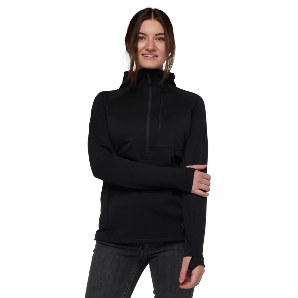 Women's Coefficient Quarter Zip Fleece Hoody<Black Diamond Flash Sale