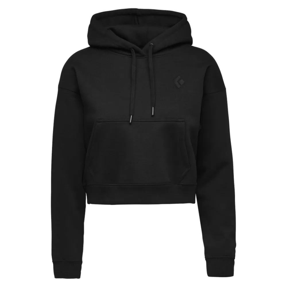 Women's Crop Pullover Hoody<Black Diamond Fashion